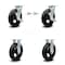 Service Caster 8 Inch Rubber on Steel Caster Set with 2 Brakes/Swivel Lock 2 Rigid SCC SCC-30CS820-RSB-TLB-BSL-2-R-2 - alternate 1